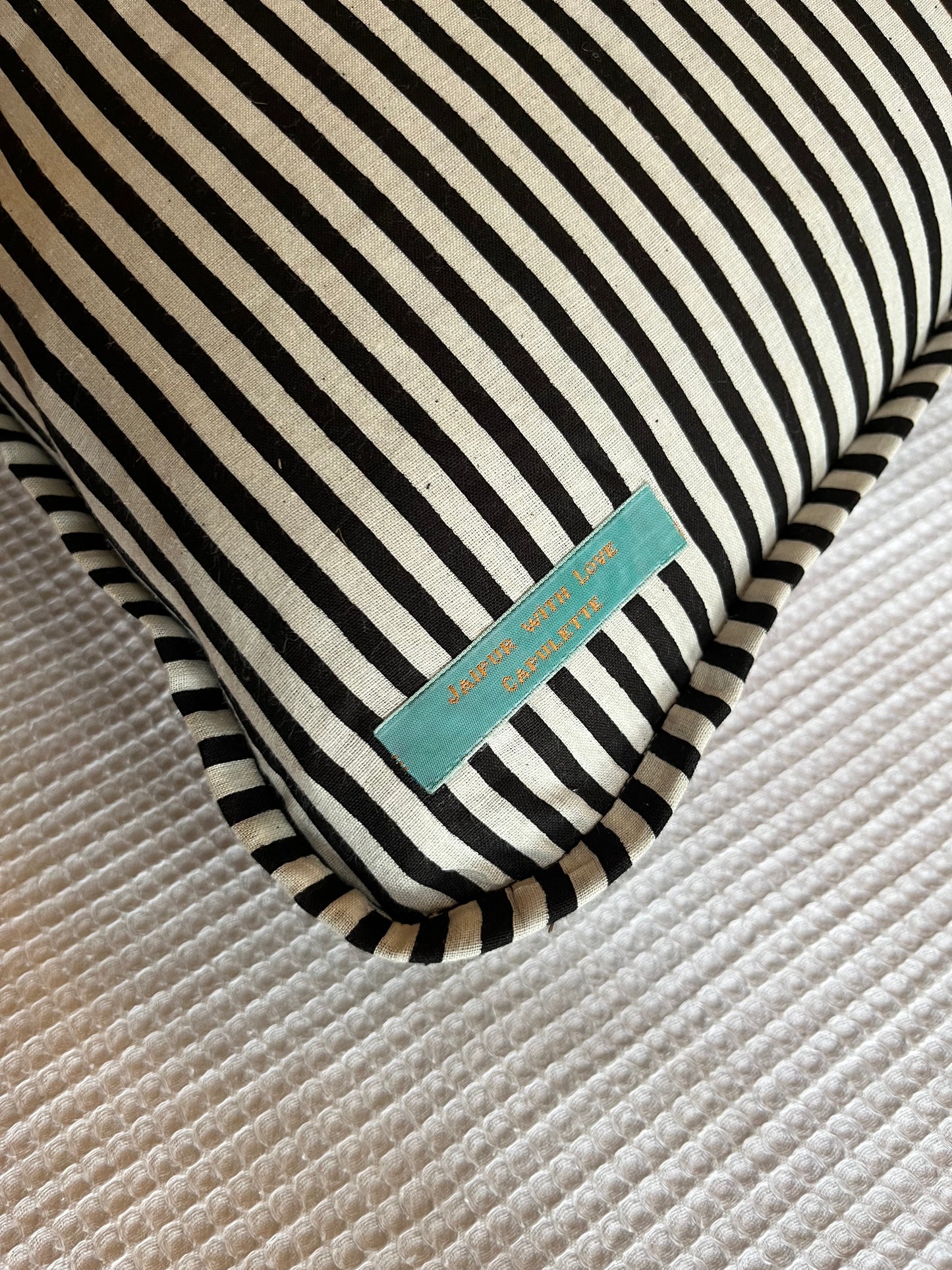 Jaipur lava grey square cushion