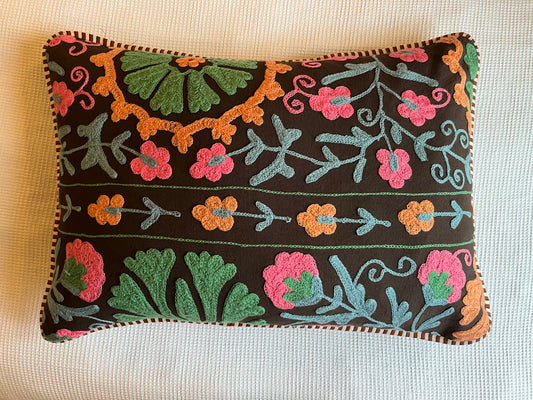 Jaipur chocolate rectangle cushion