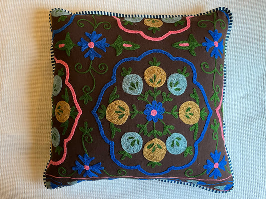 Jaipur chocolate III square cushion