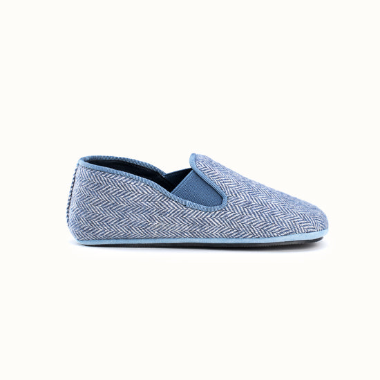 The Tweed Blue Denim slipper
