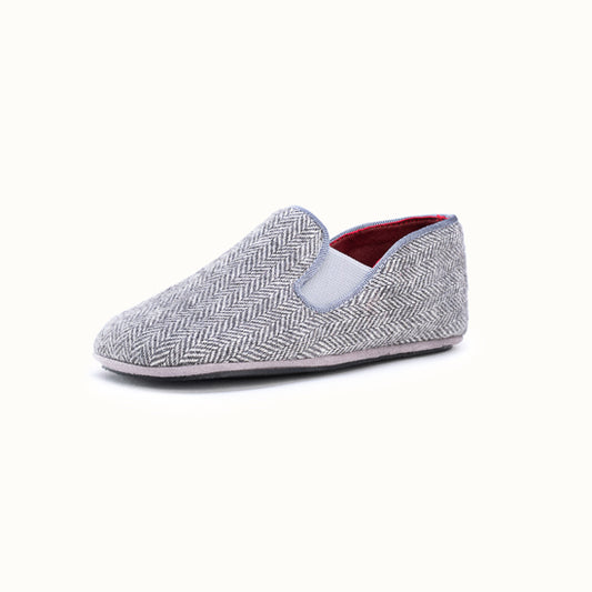 The Grey Mouse Tweed Slipper