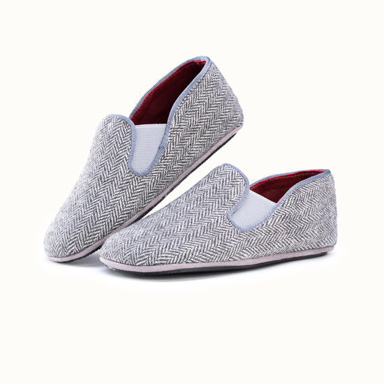 The Grey Mouse Tweed Slipper